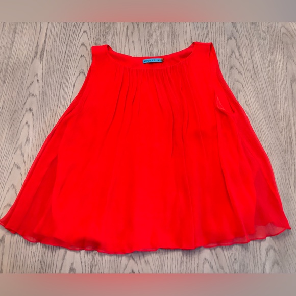Alice & Olivia Red/Orange Flowy Sleeveless Top Size S - Picture 1 of 6